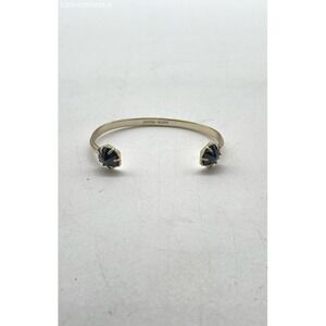 Kendra‎ Scott Gold Tone Cuff Bracelet Black Stone